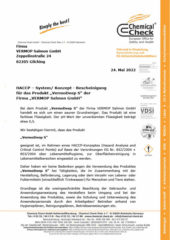 HACCP Bescheinigung VermoDeep S