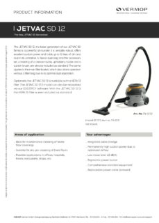 Product information JETVAC SD 12