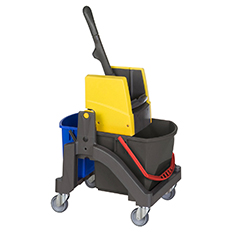 Aquva wet mop trolley, 1 x 17 l + 1 x 6 l