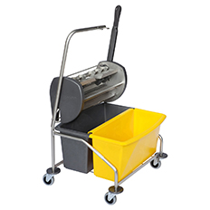 F1 wet mop trolley, stainless steel 