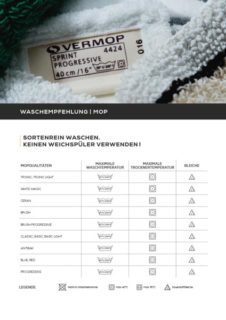 Waschempfehlung Mop
