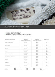 Washing Instructions Mop